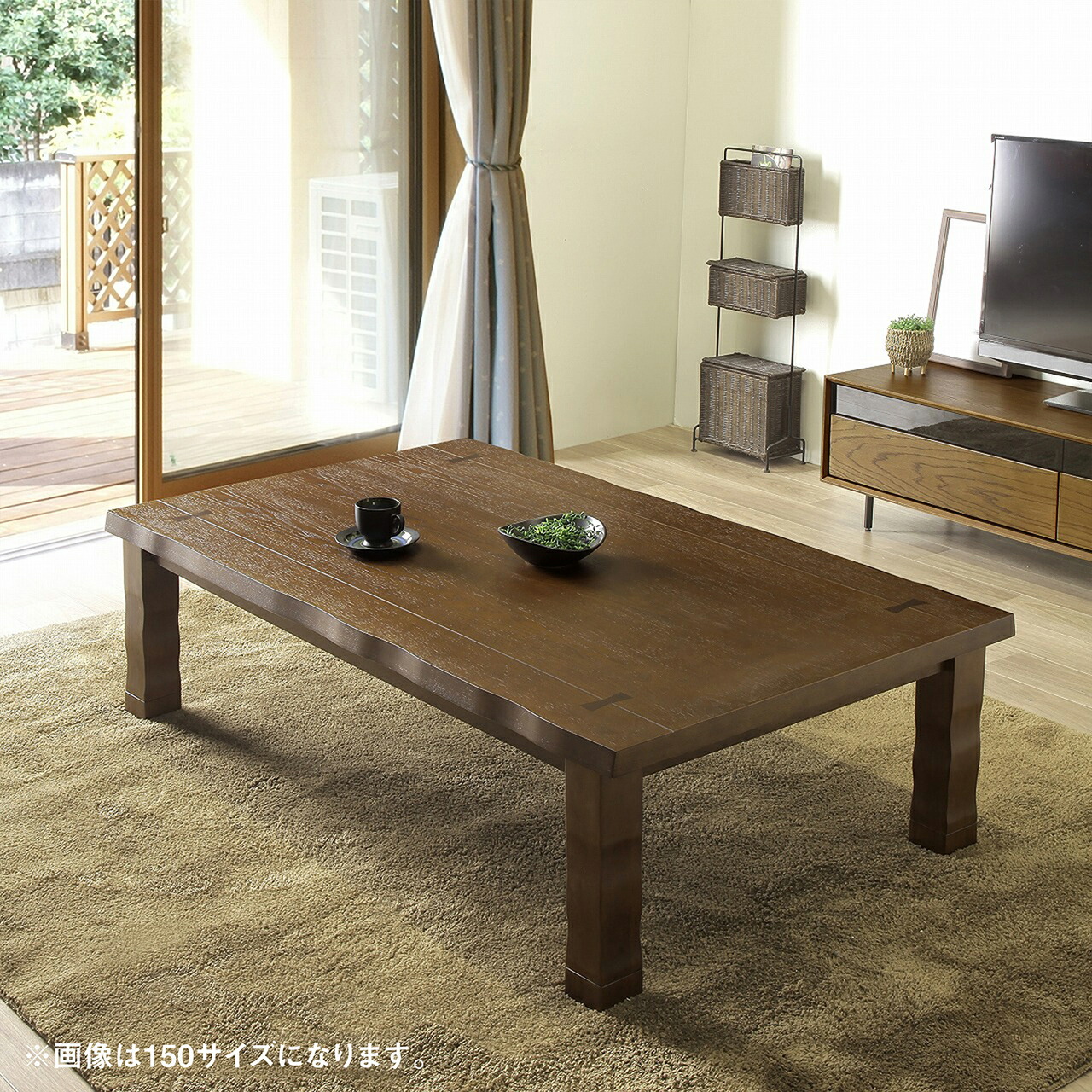 楽天市場】こたつテーブル 「春」 幅120 長方形 ブラウン ナチュラル 2