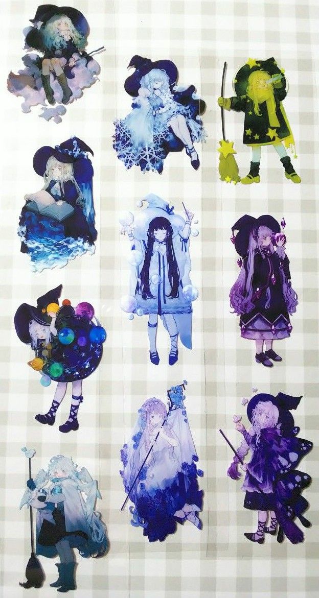 切り売り】海外マステ 人物マステ 可愛いダークファンタジー系女の子