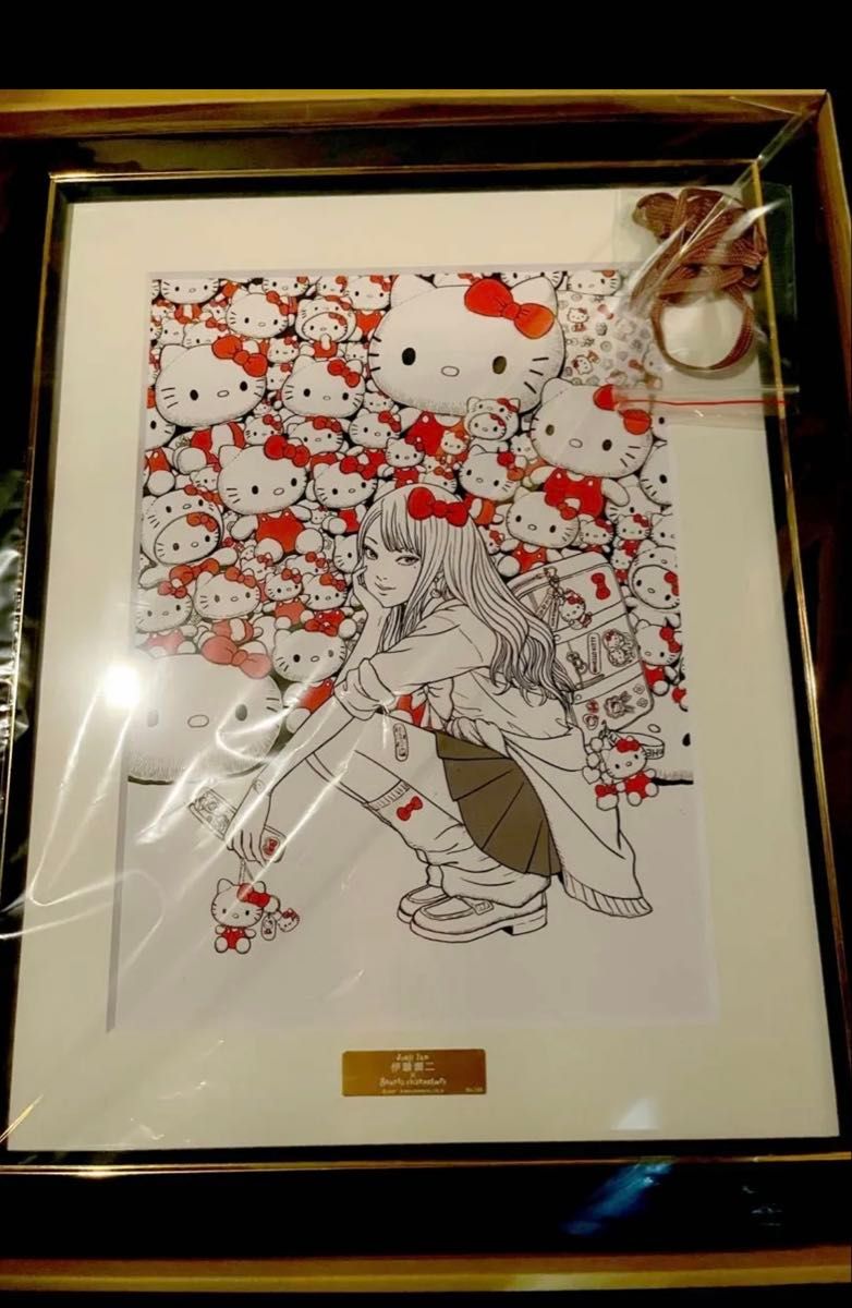 伊藤潤二×サンリオキャラクターズ 複製原画 ギャル富江×ハローキティ
