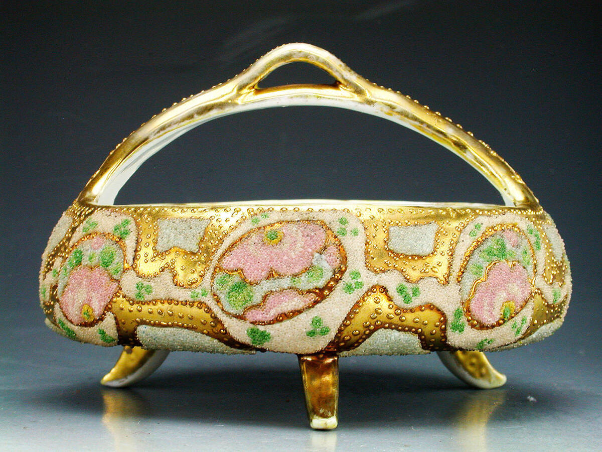 2008 オールドニッポン 金彩盛上泥漿龍図紋 皿 2客 2008 オールド