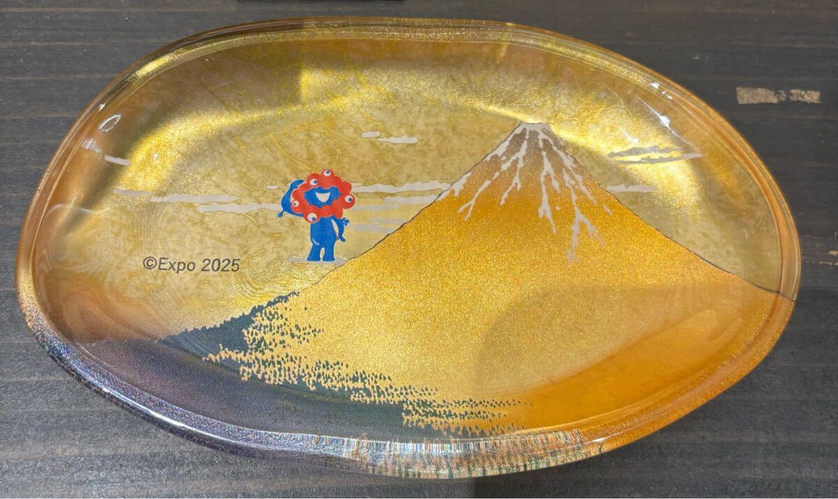 大阪関西万博限定 ミャクミャク 箔名画 北斎 ガラストレー 富嶽三十六