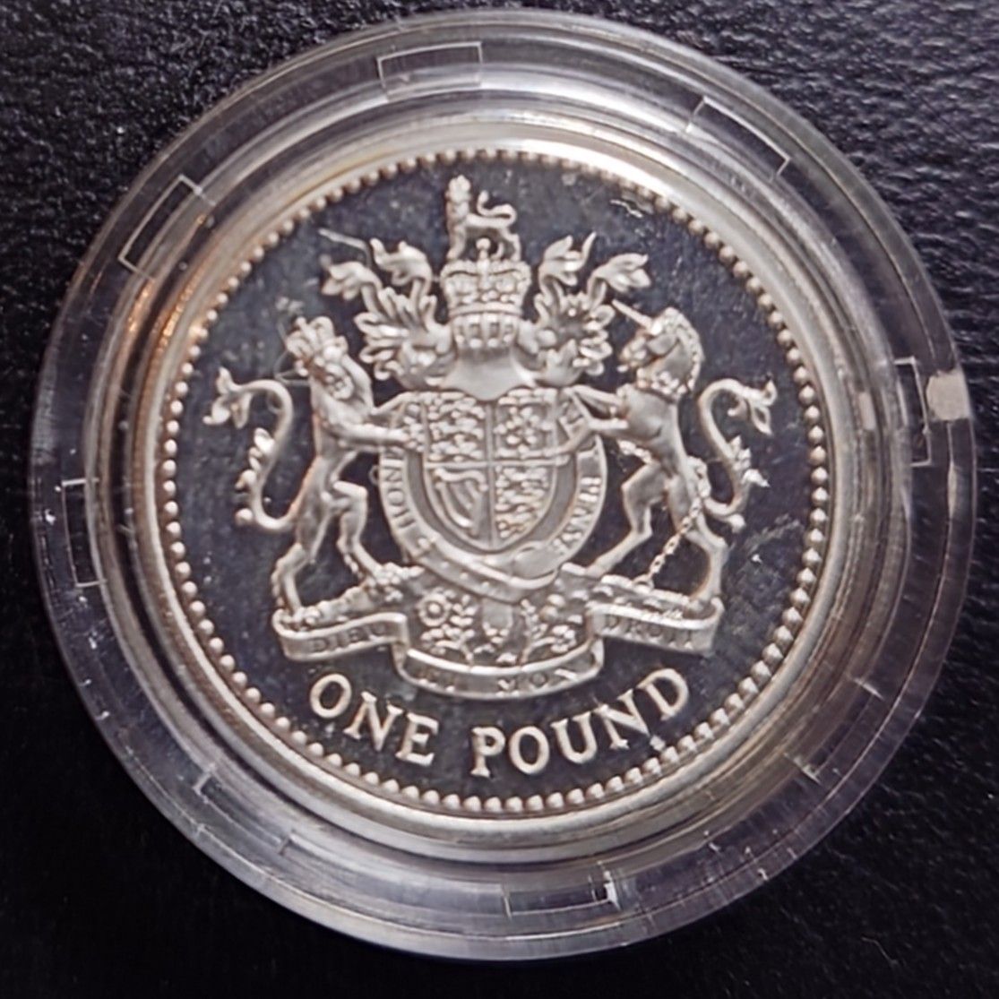 1993年 イギリス銀貨 1ポンド ピエフォー イギリス王室紋章銀貨
