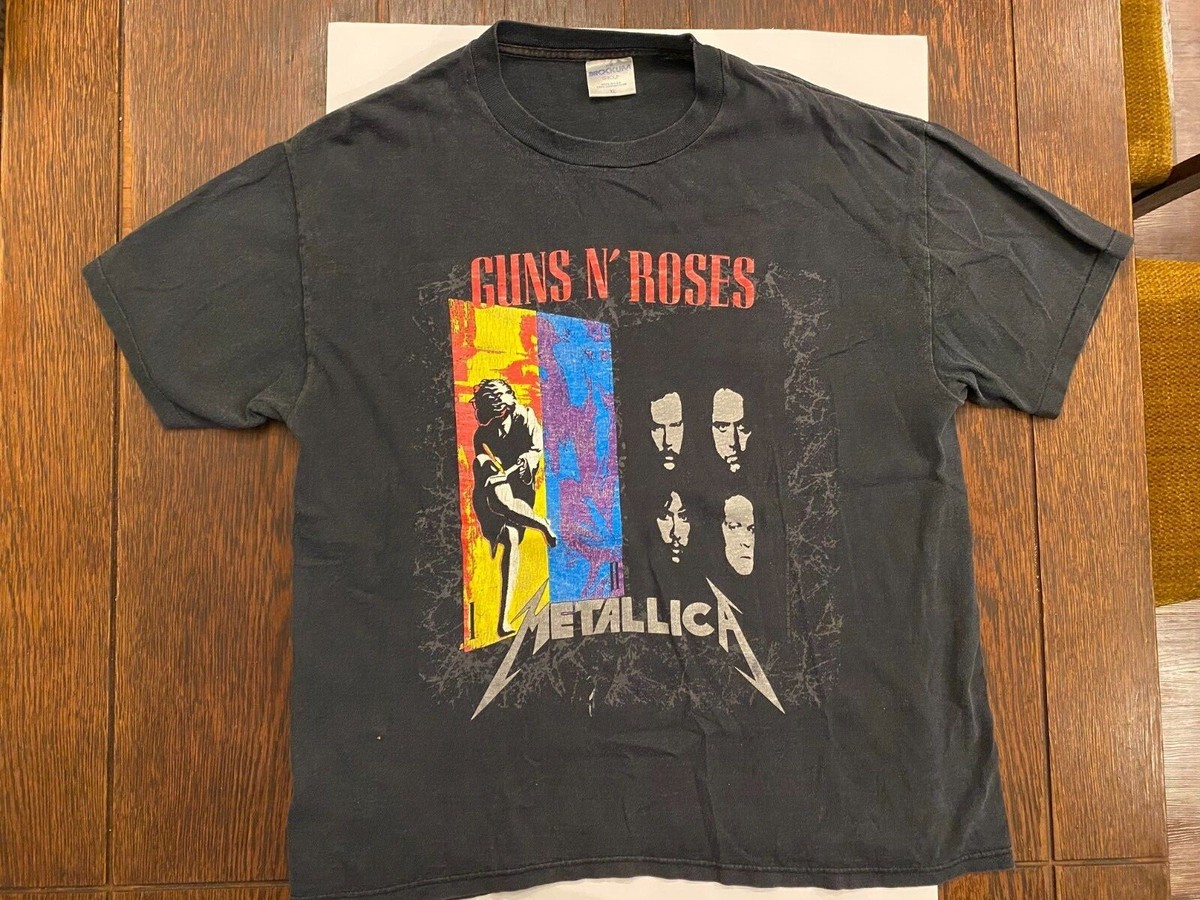 Vintage Guns N Roses Metallica 1992 Tour Single Stitch Band T