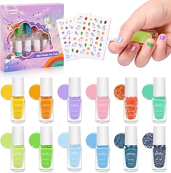 Amazon.com : Kids Nail Polish Set, Non-Toxic 12 Candy Colors Small