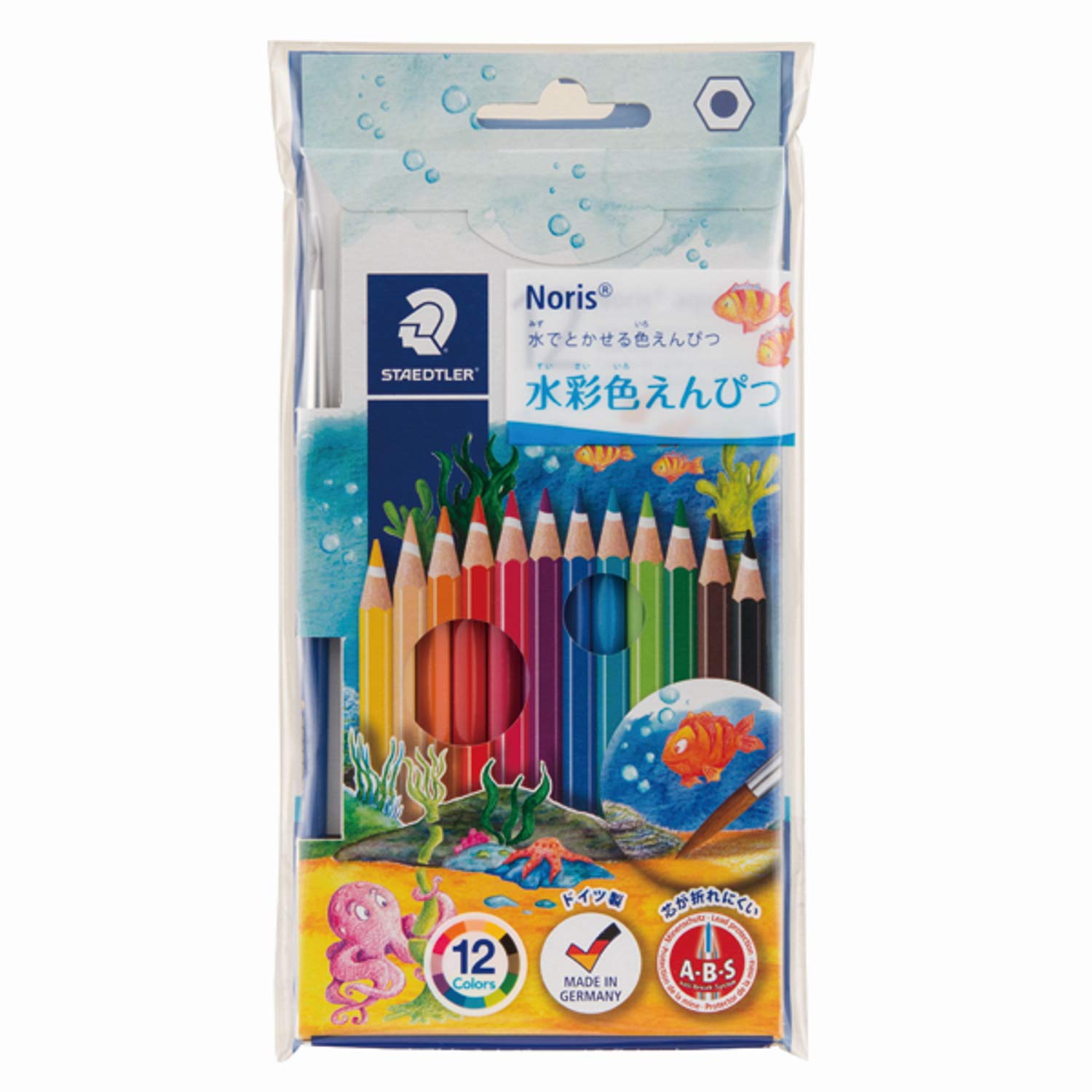 ステッドラー色鉛筆ジャンボ3色(赤青黄)油性色鉛筆 ノリスクラブ