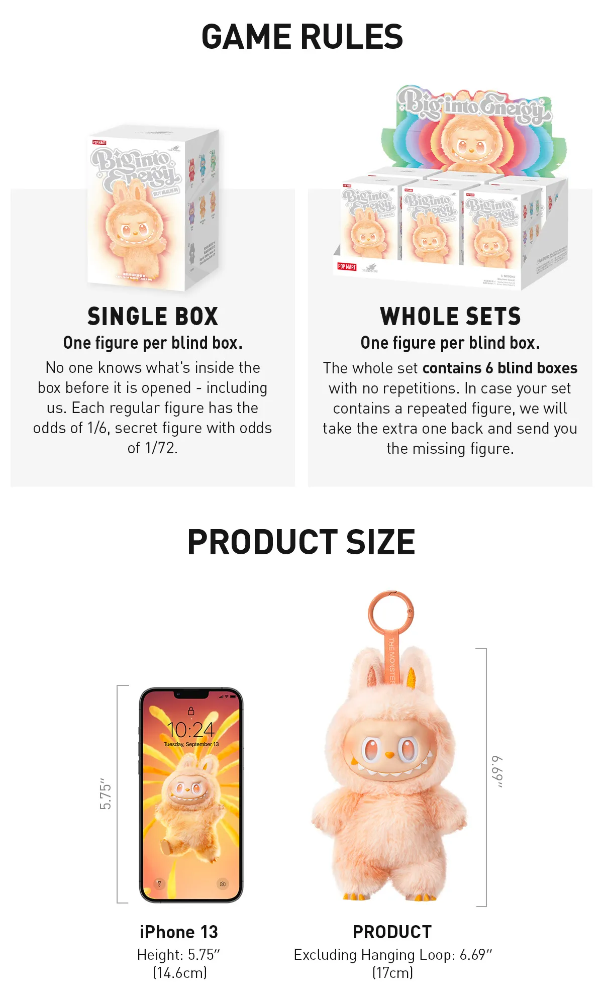 Labubu Big into Energy 6個 THE MONSTERS Big into Energy Series
