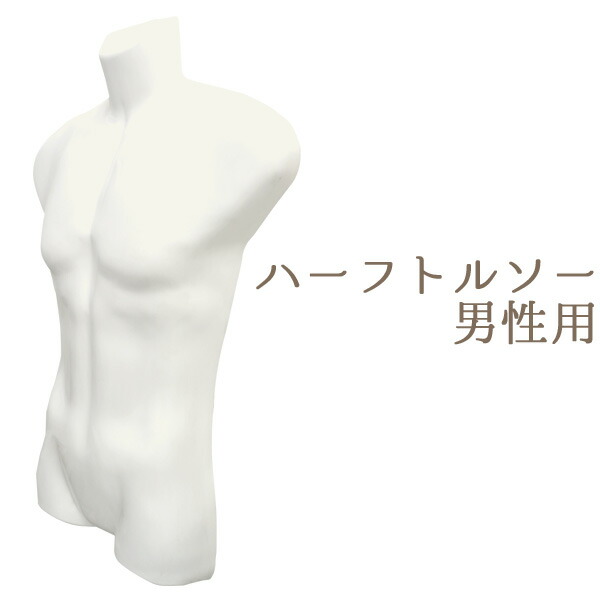 楽天市場】半面 メンズ トルソー ディスプレイ マネキン 紳士用 前面