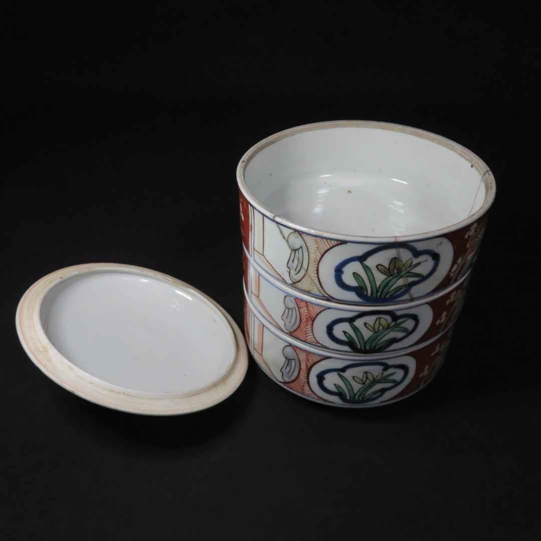 段重 色絵付 赤絵 木箱 訳アリ 一段直し 江戸 おせち 祝席 - メルカリ