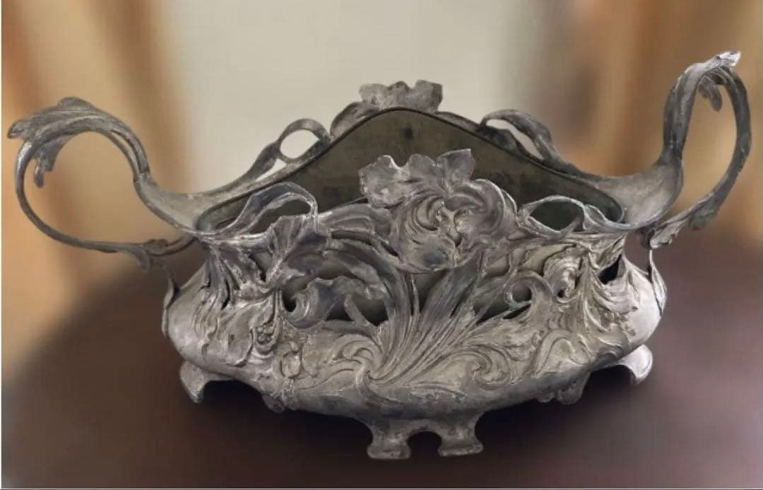 アールヌーボー ピューター ジャルディニエール - メルカリ