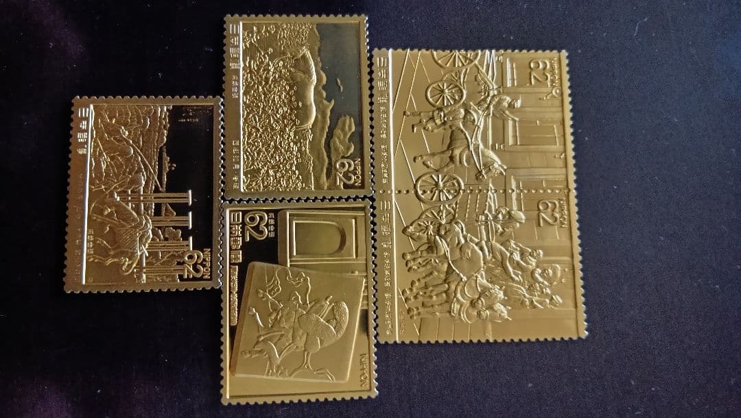 松本徽章工業　純銀金張　金属工芸品　切手形の純銀金張プレート（馬と文化） 松本徽章工業 純銀金張プレート 特別郵趣 伝統的工芸品 - メルカリ