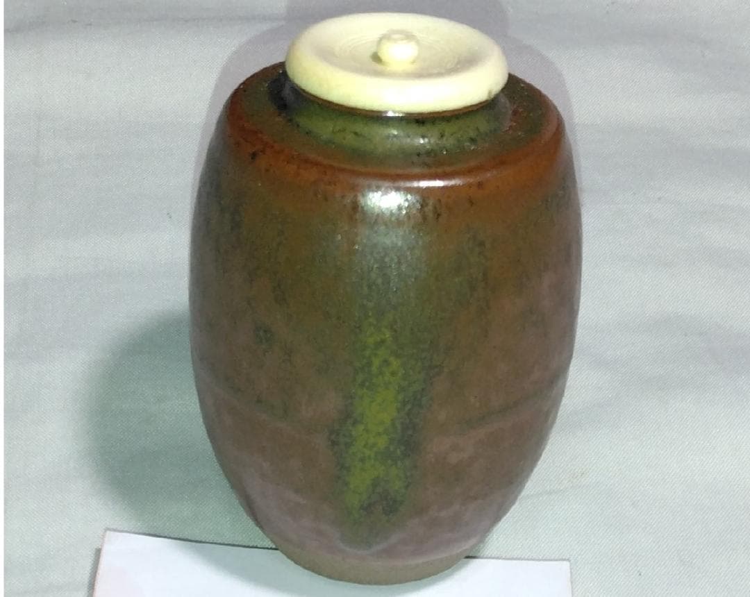 茶道具 丹波立杭焼 信水窯 市野信水作 丹波肩衝茶入